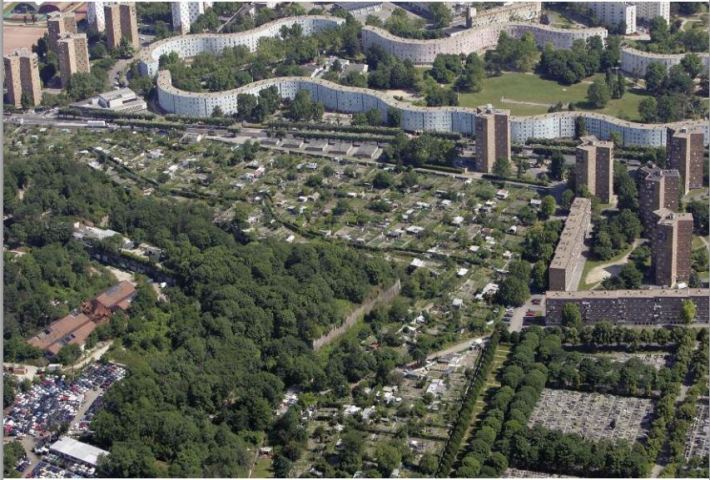 Jardin des vertus-vue aérienne ensemble